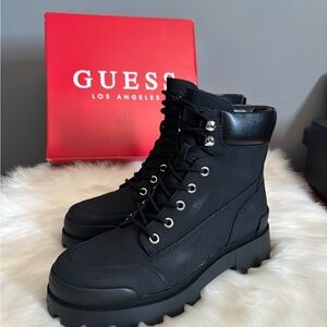 New Guess Black Hiker Boots